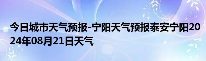 宁阳天气预报15天（宁阳天气预报15天一周）